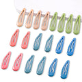 20 PCS Metal Snap Hair Clips Water Drop No Slip Barrettes for Women Bright Small Hair Clips For Thick And Thin Fine Hair,Green Blue Gray Pink Beige,1.97 x 0.5 In.