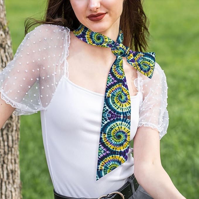 Headband Colorful Tie Dye Art Hair Band for Women Girls Lady, Fashion Hairband Scarf Yoga Fitness Shower Sweat Band Headbands Long Make Up Wrap Head Decor