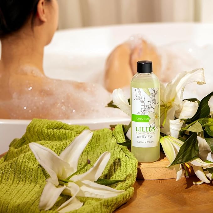 Spa Gift Baskets For Women Body & Earth 10pcs Spa Gifts For Women, Lily Gift Baskets Bath and Body Works Gift Set For Women with Bubble Bath, Body Lotion, Christmas Gift Baskets for Women Bath Set
