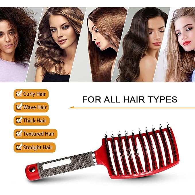 Magical Ultra Detangling Brush for Wet or Dry Hair, Detangler Brush, Fast Drying Styling Massage Hairbrush for Men, Women and Kids (Blue)