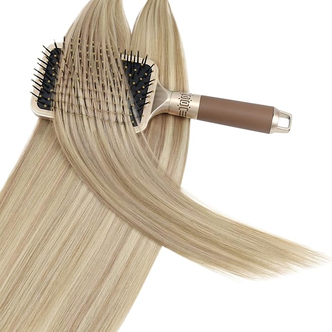 YoungSee U Tip Hair Extensions Human Hair Blonde Utip Hair Extensions Highlight Ash Blonde with Bleach Blond Keratin Hair Extension Real Human Hair Highlight K Tips Hair Extension 24In 1G/S 50G