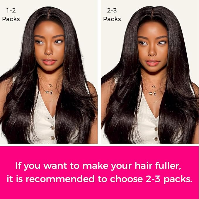 Lashey Seamless Clip in Hair Extensions Human Hair #2 Dark Brown Light Yaki Straight Clip in Extensions Real Human Hair 7pcs 110g 24 Inch PU Weft Natural Hair Extensions for Women