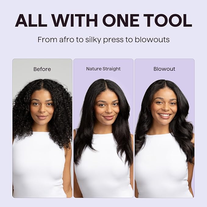 Wavytalk Blowout Boost Thermal Brush, 1.5 inch Heated Round Brush for Blowout Look, Negative Ion Technology, Ceramic Tourmaline, 5 Temperature Settings, Dual Voltage, Blue