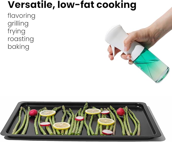 Mistifi Oil Sprayer 150ml glass bottle. Upgraded Version.Fine Mist Spray Bottle for Air Fryer, Olive Oil, Avocado Oil, Healthy Nonstick Frying, Commercial & Home Kitchen Use　(PS640)