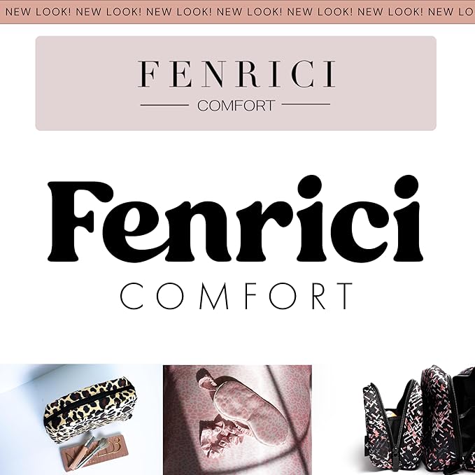 Fenrici Luxury Satin Pillowcase Gift Set – Includes Eye Mask & Scrunchie, Pure Vegan Silk for Hair & Skin Care, Elegant Blue Ombre Design, Standard Size, Gift for Mom, Daughter, Girlfriend!