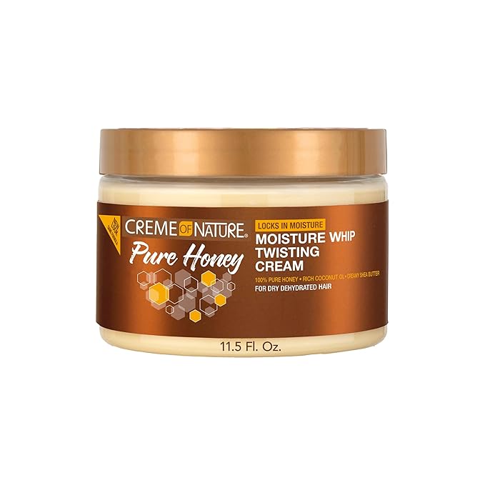 Creme of Nature Pure Honey Define Moisture Whip Twisting Cream, Defines & Elongates Curls, Long-Lasting Hold Without Crunch, Hair Care Gift for Her, 11.5 oz
