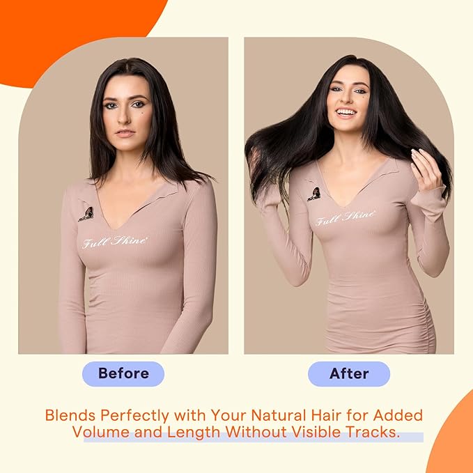 Full Shine Tape Ins Human Hair Extensions Color 1C Mocha Brown 16 Inch Natural Seamless Skin Weft Human Hair Extensions Tape in 50g Invisible Remy Extensions for Women Real Hair 20PCS
