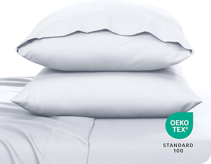 Bare Home Microfiber Pillow Cases - Queen Size Set of 2 - Cooling Pillowcases - Double Brushed - Easy Care - Envelope Closure (Queen Pillowcase Set of 2, White)