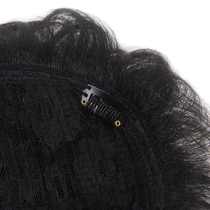 H&Bwig Men Short Toppers Hairpiece Clip in Hair Extensions for Covering White Loss Hair Toupee (6060#2)