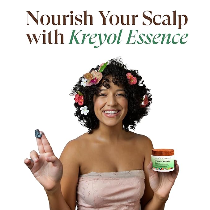 Kreyol Essence - Scalp Care POMAD, Detox + Treat, Rosemary Peppermint 4 Oz, Natural, Paraben Free, Healthy Scalp, Hair Care