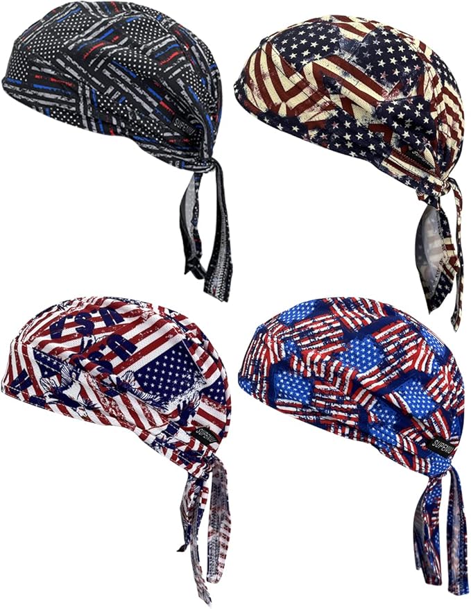 Doo Rags Beanie Hats Skull Caps Dew Rag Bandana Helmet Liner Motorcycle Cycling Cap Do Rag Headwrap for Men and Women