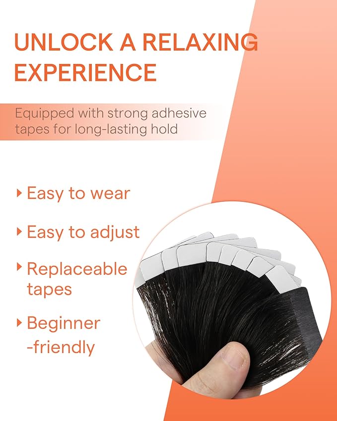 Sunny Hair Tape in Hair Extensions Real Human Hair Invisible Remy Hair Extensions Tape ins for Women Ombre Natural Black Root to Sliver Grey 12 inch 20G