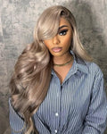 Alididi Ash Blonde Wig Human Hair 180% Density Milk Tea Ash Blonde Wig 13x6 Body Wave Hd Thin Lace Front Wigs Human Hair Full And Thicker Pre Plucked Pre Cut Natural Hairline With Baby Hair 20 inch