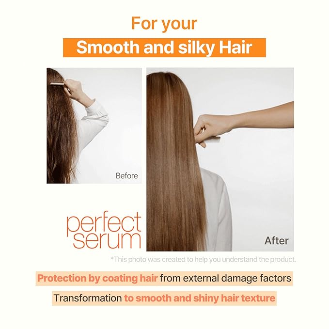 Mise En Scene Perfect Serum Shampoo and Conditioner with Mise En Scene Perfect Serum Hair Treatment - For Damaged Hair, Nutrient Care With Argan Oil, Containing Jojoba-Seed-Oil For Smooth