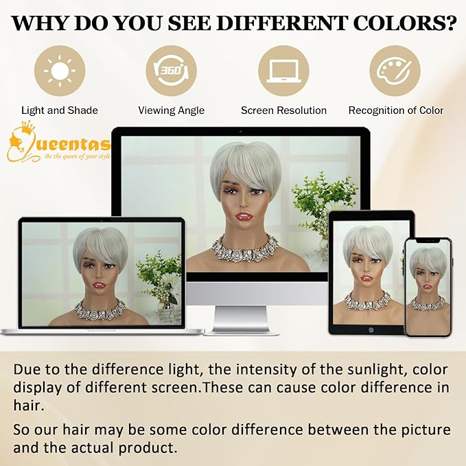 QUEENTAS Grey Hair Toppers for Women with Thinning Hair 360°3D Cover with 5 Clips Short Hair Pieces Wispy Bangs 6"*6" Large Coverage(Gray)