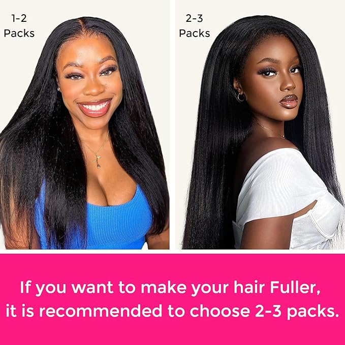 Lashey Seamless Clip in Hair Extensions Human Hair Light Yaki Straight 110g 7pcs Natural Black 18 Inch PU Clip Soft Invisi Edge