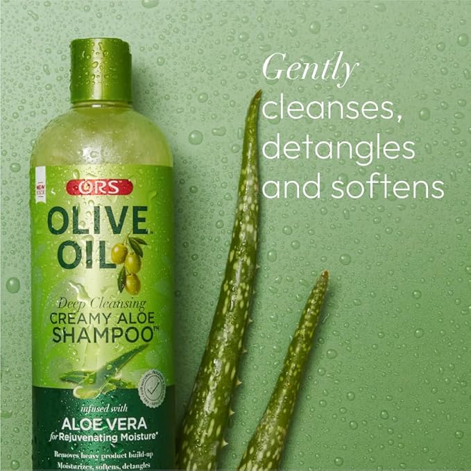 ORS Olive Oil Moisture Restore Creamy Aloe Shampoo Infused with Aleo Vera 12.5 Ounce (Pack of 3)