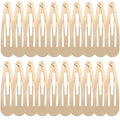 WILLBOND 30 Pieces 3.1 Inch Large Metal Snap Hair Clips Nonslip Barrettes Women Hair Accessories (Taupe)