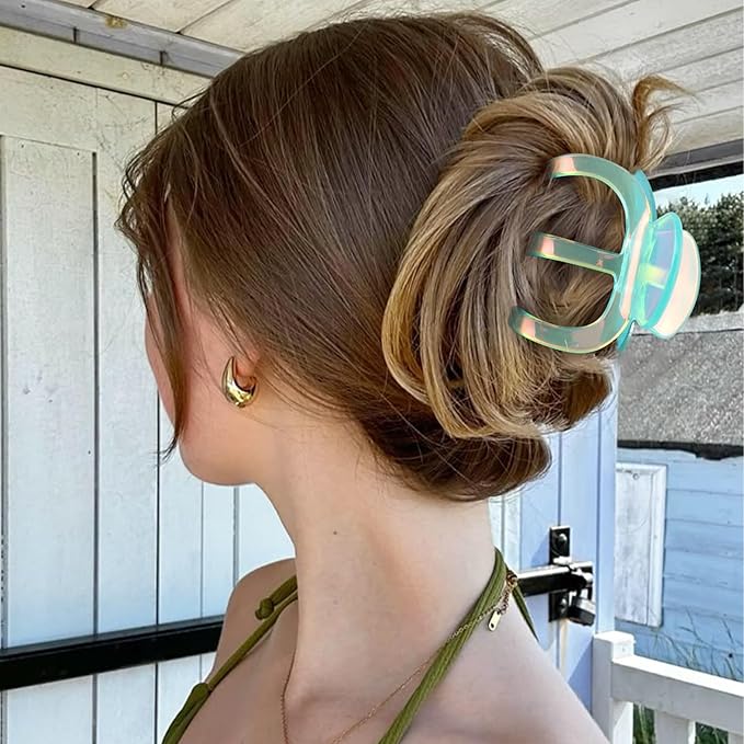 Extra Large Hair Clips for Women - Cute Octopus Claw Clips for Thick Hair, Unbreakable Jumbo Hair Claw Clamps Accessories - 3 PCS (Colorful)