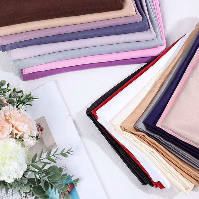 uxcell 2 Pack Silk Satin Pillowcase for Hair and Skin, Cool, Silky, Soft Breathable Pillow Cases Queen Size 20x30 Inch Sateen Pillowcase Rose Gold with Envelope Closure