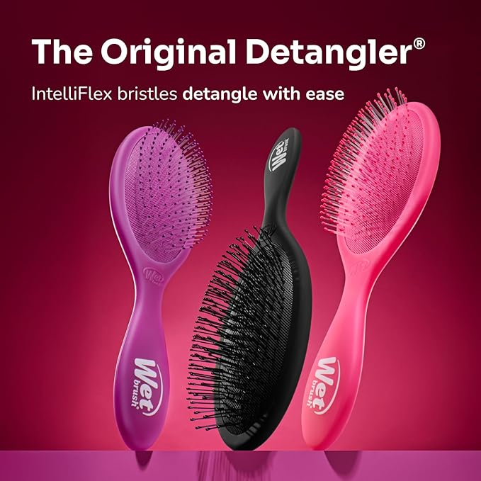Wet Brush Original Detangler - Ultra-Soft Bristles for Effortless, Pain-Free Brushing - Glides Through Wet, Dry, or Damaged Hair - Perfect for Women, Men & All Hair Types - Amazon Exclusive Red