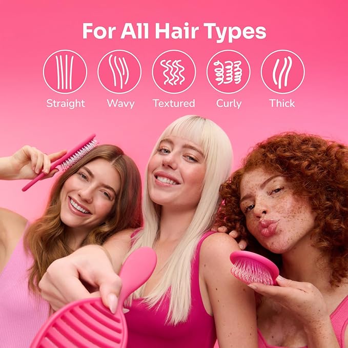 Wet Brush Original Detangling Hair Brush, Hello Disney Minnie Mouse - Ultra-Soft IntelliFlex Bristles - Detangler Brush Glide Through Tangles With Ease For All - For Women, Men, Wet & Dry Hair