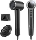 slopehill 110,000 RPM Professional Hair Dryer - 0.8lb Ultra-Lightweight, 2 Billion Ion Technology for 98% Frizz Reduction, AI Smart-Temp Control, Magnetic Attachments for All Hair Types