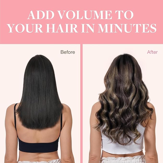 GOO GOO Clip in Hair Extensions Real Human Hair, Remy Human Hair Extensions Clip ins for Women, Natural Human Hair, 26 Inch 180g 7Pcs, 1B/16/1B Balayage Natural Black to Light Blonde