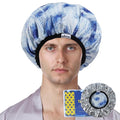 Years calm Shower Cap for Men, Waterproof & Heat-Retaining Hair Treatment Cap – Reusable Men’s Shower Cap with Foil Lining, Elastic Band, for Steam Care, Hair Mask & Oil Conditioning