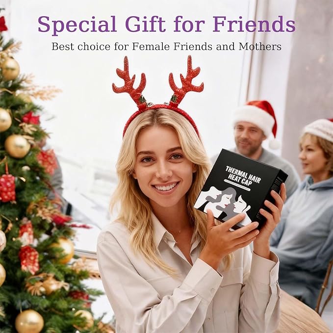 Hair Steamer for Deep Conditioning,Women Heating Thermal Heat Cap with 3 Mode Temperature Control,Dry Caps for Hair,Steamer Cap for Natural or Damaged Dryer Curly Nourishing(Purple)