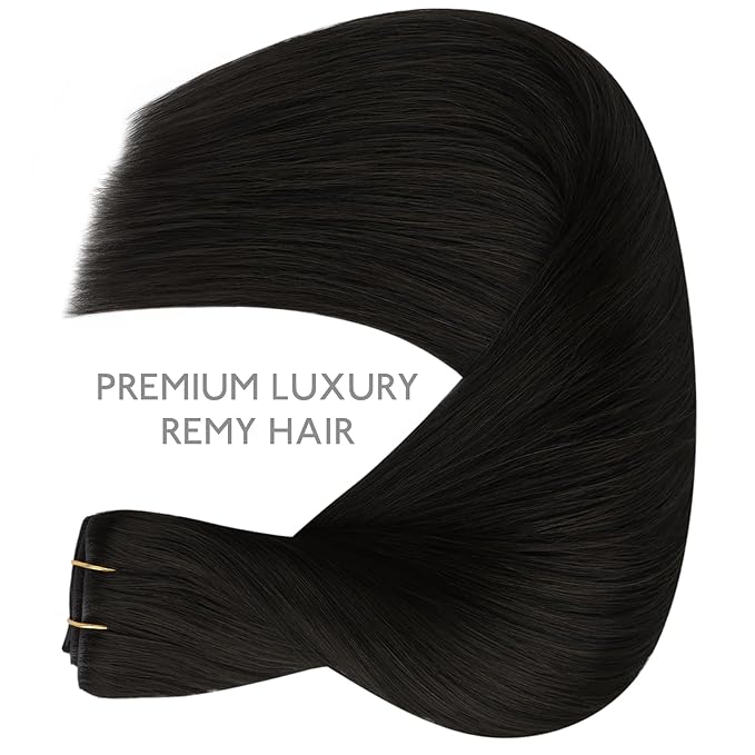 WENNALIFE Invisi Edge Clip in Hair Extensions Real Human Hair, 22 Inch 150g 7pcs Natural Black Seamless Clip in Extensions Remy Hair Clip Ins Invisible Skin Weft Straight Extensiones De Cabello Hmano