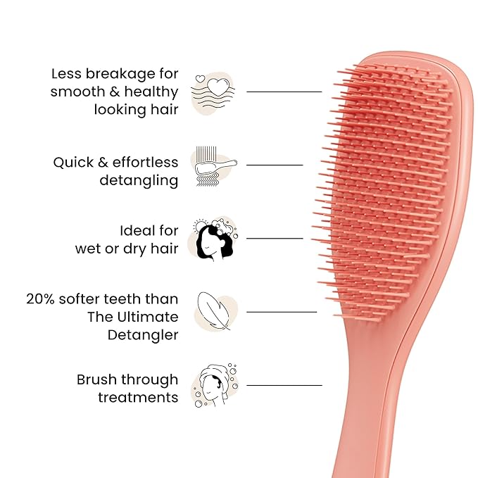 Tangle Teezer Fine & Fragile Ultimate Detangler Brush, Dry & Wet Hair Brush to Detangle & Reduce Breakage, Amazon Exclusive Sweet Cinnamon