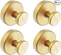 Suction Cup Hooks for Shower, Removable Towel Hooks for Bathroom Window Glass Door Wall, Bath Robe Looafh Hook for Hanging - 4 Pack, Gold1