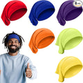SATINIOR 6 Pcs Spandex Dreadlock Cap Dreadlock Tube Bands Unisex Men Women Elastic Hair Dreads Head Wraps Headbands for Dreads Accessories, 6 Colors (Rainbow Color)