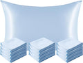 NTBAY 12 Pack Satin King Pillowcases for Hair and Skin, Luxurious and Silky Pillow Cases with Envelope Closure, 20 x 36 Inches, Aqua