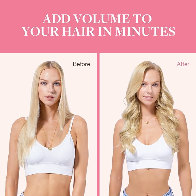 GOO GOO Clip in Hair Extensions Real Human Hair, Remy Human Hair Extensions Clip ins for Women, Natural Human Hair, 22inch 150g 9Pcs, 18A/613A Dark Blonde Highlighted Bleach Blonde