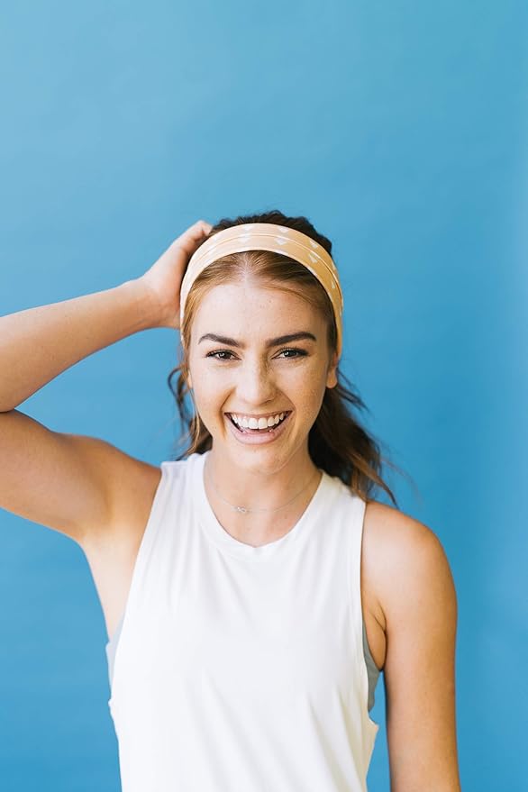 Maven Thread 4" Wide Workout Headbands for Women (2 Pack) – Non-Slip Sweatbands for Gym, Running & Yoga
