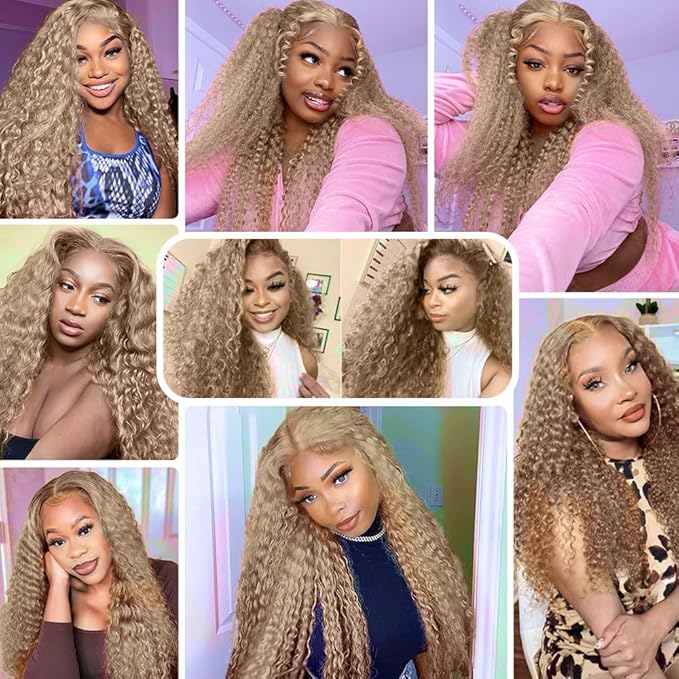 Ash Blonde Bundles Human Hair Color #22 Water Wave Bundle Niegmeag Brazilian Virgin Hair 3 Bundles 16 18 20 Inch Grey Blonde Wet and Wavy Bundle 300g