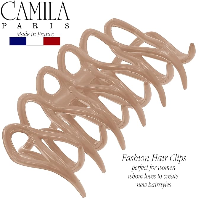 Camila Paris CP3523 French Large Hair Clips for Women Thick Hair for Long Wavy Curly Hair, Girls Hair Claw Clips Styling Big Hair Clip for Thick Hair, Strong Hold No Slip Grip Claw Clip Made in France