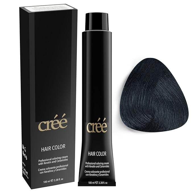 Cree Professional 1.1 - Blue Black Permanent Hair Color - Long Lasting, Rich Vibrant - Gray Coverage 100ml - 3.4 fl.oz.