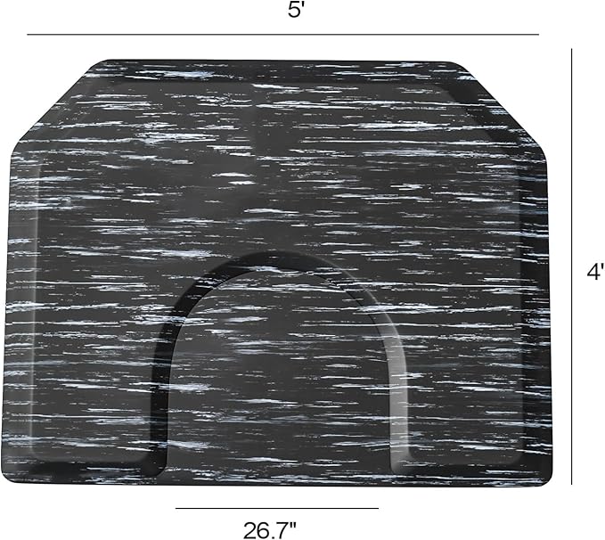 4 ft. x 5 ft. Salon Mat Anti Fatigue for Hairstylist Standing, Thick Barber Floor Mats Under Salon Chair, Hair Mat Hairdressing Barbershop Beuaty Spa Equipment