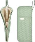 Hot Tools Organizer Heat Resistant Mat Case Hair Tools Holder Travel Bag Portable Hair Styling Tools Cover Pouch for Curling Iron,Flat Iron,Hair Straightener (Sage Green)