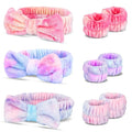 WSYUB Face Washing Headband and Wristbands Set, Headband and Writ Bands for Washing Face,Spa Headbands for Girls, 9pcs