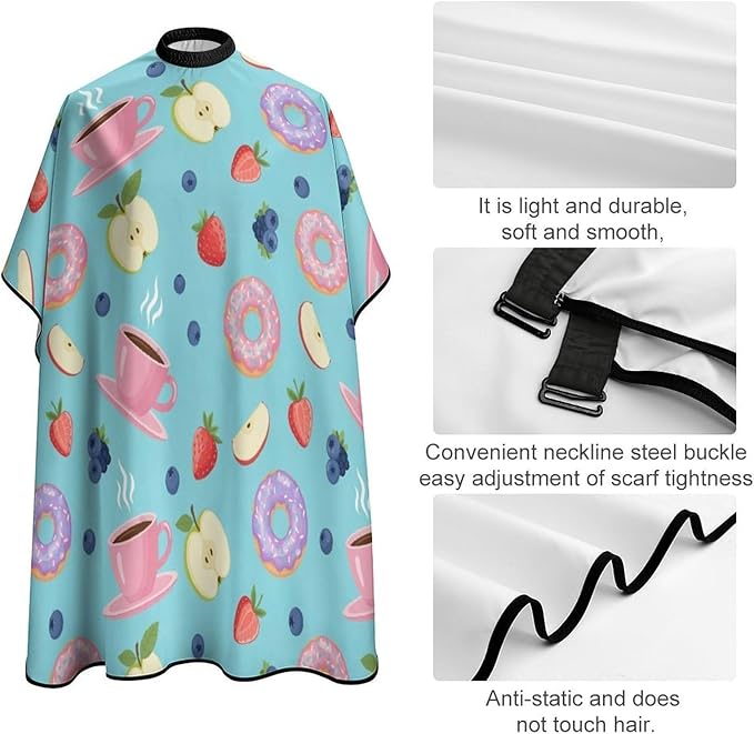 Hairdresser Cape with Neck Clasp for Coloring/Perming/Styling