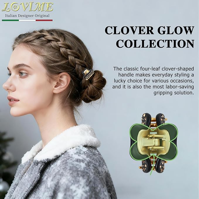 2026 Premium Durable Hair Claw Clip for Women, Original Italian Designed Strong Grip Hair Clips for Normal Fine Thin Hair, No Slip Jaw Clips with Gift Box for Christmas Birthday Girls, 1.2 Inch Black