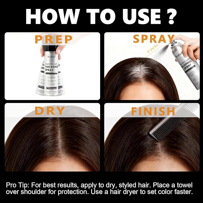 Root Touch Up Hair Color Spray–4oz, Sweat-Resistant & Natural, Instant Gray Hair Cover Up, Temporary Root Concealer Hair Filler Dye Spray for Hairline, Scalp&Thinning– Light Brown–Women & Men