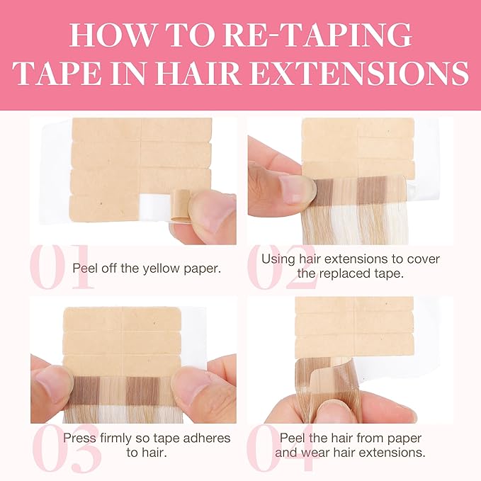 GOO GOO Tape in Hair Extensions Human Hair, 16/22 Light Blonde Highlighted Golden Blonde, 12inch 80g 40pcs, Skin Weft Seamless Invisible, Silky Straight with Thick Ends, Remy Human Hair