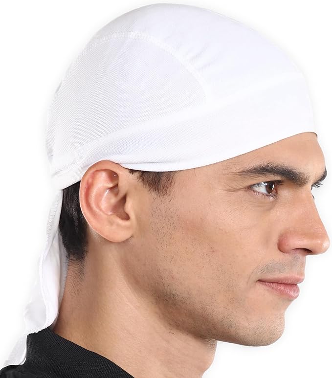 Cooling Helmet Liners - Do Rag Skull Caps for Men - Cooling Head Wraps, Hard Hat Liner - Motorcycle Pirate Bandana