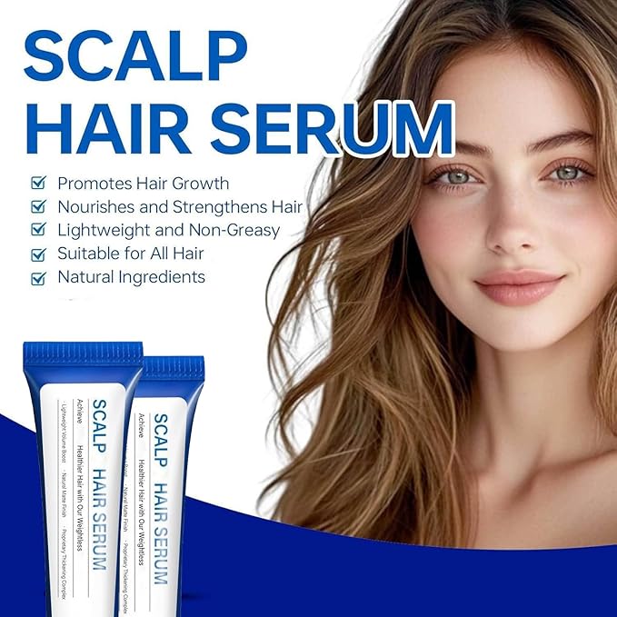 2PCS Scalp Care Serum for Men & Women, Gentle Exfoliation, Reduces Flakes, Soothes Itching, Non-Greasy Lightweight