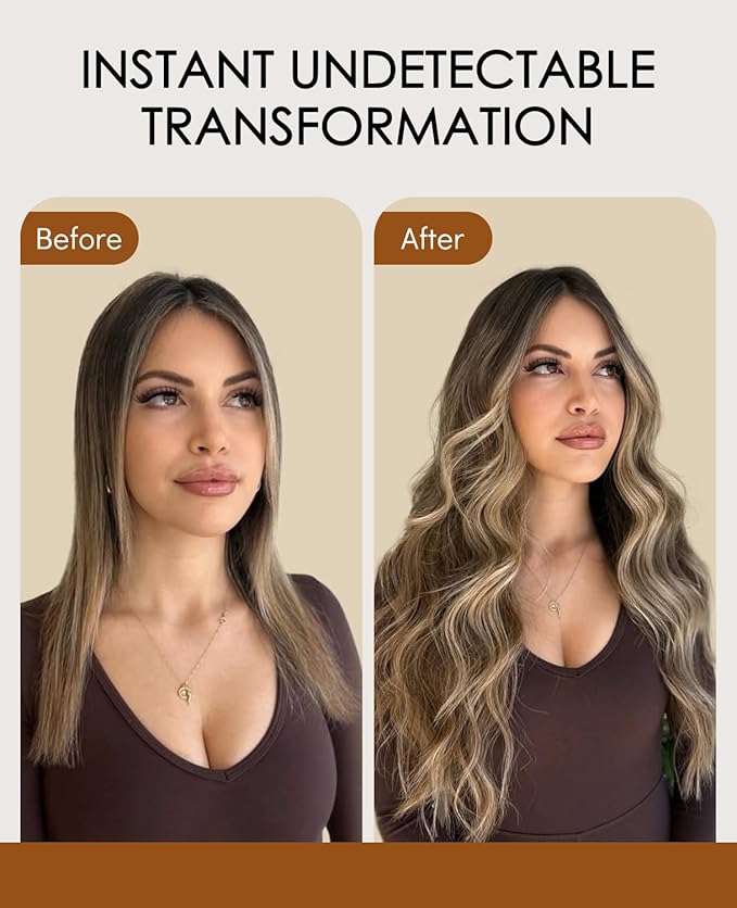 VINBAO Invisible Tape in Extensions Human Hair 50g 18in 20pcs Chocolate Brown Highlights Dark Blonde Seamless Injected Tape Ins Extensiones De Cabello 18inch #4P27